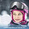 imagefindway Kids Ski Goggles for Boys Girls YouthOTG AntiFog Over Glasses Kids SnowSnowboard GogglesSilver Lensvlt1021