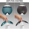 imagefindway Kids Ski Goggles for Boys Girls YouthOTG AntiFog Over Glasses Kids SnowSnowboard GogglesWhite Framesmoky Lens Vlt 333