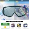 imagefindway Kids Ski Goggles for Boys Girls YouthOTG AntiFog Over Glasses Kids SnowSnowboard GogglesWhite Framesmoky Lens Vlt 333