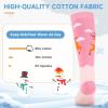 imagefindway Kids Ski Socks 2 Pairs Thermal Thick Warm Winter Cozy Socks for Skiing Snowboarding Boys Girls