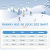imagefindway Kids Ski Socks 2 Pairs Thermal Thick Warm Winter Cozy Socks for Skiing Snowboarding Boys Girls2 Parisbluebluexs