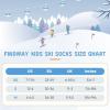 imagefindway Kids Ski Socks 2 Pairs Thermal Thick Warm Winter Cozy Socks for Skiing Snowboarding Boys Girls2 Parisgreengreenm