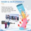 imagefindway Kids Ski Socks 2 Pairs Thermal Thick Warm Winter Cozy Socks for Skiing Snowboarding Boys Girls2pbluepink