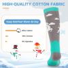 imagefindway Kids Ski Socks 2 Pairs Thermal Thick Warm Winter Cozy Socks for Skiing Snowboarding Boys GirlsGreengreens