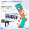 imagefindway Kids Ski Socks 2 Pairs Thermal Thick Warm Winter Cozy Socks for Skiing Snowboarding Boys GirlsGreengreens