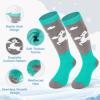 imagefindway Kids Ski Socks 2 Pairs Thermal Thick Warm Winter Cozy Socks for Skiing Snowboarding Boys GirlsGreengreens