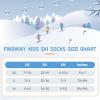 imagefindway Kids Ski Socks 2 Pairs Thermal Thick Warm Winter Cozy Socks for Skiing Snowboarding Boys GirlsGreengreens