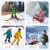 imagefindway Kids Ski Socks 2 Pairs Thermal Thick Warm Winter Cozy Socks for Skiing Snowboarding Boys GirlsGreengreens