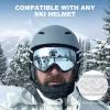 imagefindway Ski Goggles OTG  Over Glasses SnowSnowboard Goggles for Men Women ampamp Youth  100 UV ProtectionA1white Silver Vlt 10