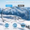 imagefindway Ski Goggles OTG  Over Glasses SnowSnowboard Goggles for Men Women ampamp Youth  100 UV ProtectionA1white Silver Vlt 10