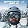 imagefindway Ski Goggles OTG  Over Glasses SnowSnowboard Goggles for Men Women ampamp Youth  100 UV ProtectionA4black Frame Silver Lens10