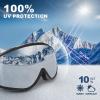 imagefindway Ski Goggles OTG  Over Glasses SnowSnowboard Goggles for Men Women ampamp Youth  100 UV ProtectionA5black Vlt 68