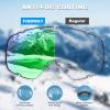 imagefindway Ski Goggles OTG  Over Glasses SnowSnowboard Goggles for Men Women ampamp Youth  100 UV ProtectionC7revo Green Lens Vlt 13