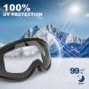 imagefindway Ski Goggles OTG  Over Glasses SnowSnowboard Goggles for Men Women ampamp Youth  100 UV ProtectionD2clear Vlt 99