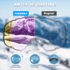 imagefindway Ski Goggles OTG  Over Glasses SnowSnowboard Goggles for Men Women ampamp Youth  100 UV ProtectionE1white FramePurple Lensvlt14
