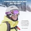 imagefindway Ski Goggles OTG  Over Glasses SnowSnowboard Goggles for Men Women ampamp Youth  100 UV ProtectionE1white FramePurple Lensvlt14