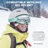 imagefindway Ski Goggles OTG  Over Glasses SnowSnowboard Goggles for Men Women ampamp Youth  100 UV ProtectionGreenfarme Sliver
