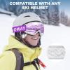 imagefindway Ski Goggles OTG  Over Glasses SnowSnowboard Goggles for Men Women ampamp Youth  100 UV ProtectionPurple LensPurple Frame  Vlt 28