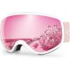 imagefindway Kids Ski Goggles Kids Snowboard Goggles for Boys Girls Toddler age 312Revo Light Pink