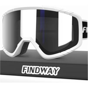 imagefindway Kids Ski Goggles for Boys Girls YouthOTG AntiFog Over Glasses Kids SnowSnowboard GogglesSilver Lensvlt102