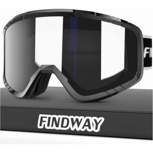 imagefindway Kids Ski Goggles for Boys Girls YouthOTG AntiFog Over Glasses Kids SnowSnowboard GogglesSilver Lensvlt1021