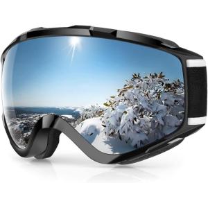 imagefindway Ski Goggles OTG  Over Glasses SnowSnowboard Goggles for Men Women ampamp Youth  100 UV ProtectionA5black Vlt 68