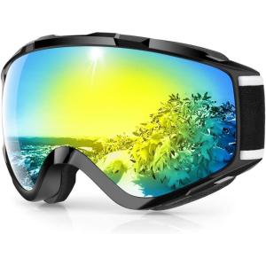 imagefindway Ski Goggles OTG  Over Glasses SnowSnowboard Goggles for Men Women ampamp Youth  100 UV ProtectionB5revogold Vlt 11