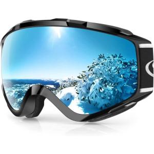 imagefindway Ski Goggles OTG  Over Glasses SnowSnowboard Goggles for Men Women ampamp Youth  100 UV ProtectionC5revo Blue Lens Vlt 8