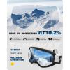imagefindway OTG Ski Goggles  Over Glasses Snow Snowboard Goggles for Men Women Adult ampamp Youth  AntiFog 100 UV ProtectionA2black Frame Silver Lens Vlt 21