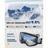 imagefindway OTG Ski Goggles  Over Glasses Snow Snowboard Goggles for Men Women Adult ampamp Youth  AntiFog 100 UV ProtectionA3black Frame Black Lens Vlt 68