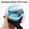 imagefindway OTG Ski Goggles  Over Glasses Snow Snowboard Goggles for Men Women Adult ampamp Youth  AntiFog 100 UV ProtectionA4white Frame Gem Blue Lens Vlt 8