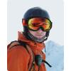 imagefindway OTG Ski Goggles  Over Glasses Snow Snowboard Goggles for Men Women Adult ampamp Youth  AntiFog 100 UV ProtectionA6black Frame Revo Red Lens Vlt 20