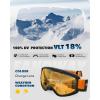 imagefindway OTG Ski Goggles  Over Glasses Snow Snowboard Goggles for Men Women Adult ampamp Youth  AntiFog 100 UV ProtectionA8black Frame Orange Lens Vlt 55