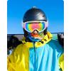 imagefindway OTG Ski Goggles  Over Glasses Snow Snowboard Goggles for Men Women Adult ampamp Youth  AntiFog 100 UV ProtectionA9white Frame Revo Pink Lens Vlt 46