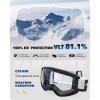 imagefindway OTG Ski Goggles  Over Glasses Snow Snowboard Goggles for Men Women Adult ampamp Youth  AntiFog 100 UV ProtectionB1black Frame Clear Lens Vlt 99