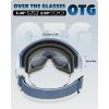 imagefindway OTG Ski Goggles  Over Glasses Snow Snowboard Goggles for Men Women Adult ampamp Youth  AntiFog 100 UV ProtectionBlue Frame Sliver