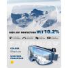 imagefindway OTG Ski Goggles  Over Glasses Snow Snowboard Goggles for Men Women Adult ampamp Youth  AntiFog 100 UV ProtectionBlue Frame Sliver
