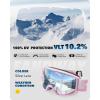 imagefindway OTG Ski Goggles  Over Glasses Snow Snowboard Goggles for Men Women Adult ampamp Youth  AntiFog 100 UV ProtectionPink Frame Sliver
