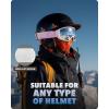 imagefindway OTG Ski Goggles  Over Glasses Snow Snowboard Goggles for Men Women Adult ampamp Youth  AntiFog 100 UV ProtectionSliverred Band