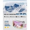 imagefindway OTG Ski Goggles  Over Glasses Snow Snowboard Goggles for Men Women Adult ampamp Youth  AntiFog 100 UV ProtectionWhite Frame Revo Pink Lens Vlt 49