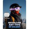 imagefindway OTG Ski Goggles  Over Glasses Snow Snowboard Goggles for Men Women Adult ampamp Youth  AntiFog 100 UV ProtectionWhite Frame Revo Purple Lens Vlt 14