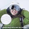 imagefindway OTG Ski Goggles snowSnowboard Goggles for Men Women Youth Upgraded Fit for All Helmet  Anti fog ampamp glare ampamp UVA1whiteframe Graylens Vlt102