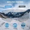 imagefindway OTG Ski Goggles snowSnowboard Goggles for Men Women Youth Upgraded Fit for All Helmet  Anti fog ampamp glare ampamp UVA1whiteframe Graylens Vlt102