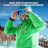 imagefindway OTG Ski Goggles snowSnowboard Goggles for Men Women Youth Upgraded Fit for All Helmet  Anti fog ampamp glare ampamp UVA1whiteframe Revobluelens Vlt8