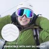 imagefindway OTG Ski Goggles snowSnowboard Goggles for Men Women Youth Upgraded Fit for All Helmet  Anti fog ampamp glare ampamp UVA1whiteframe Revobluelens Vlt8