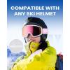 imagefindway OTG Ski Goggles snowSnowboard Goggles for Men Women Youth Upgraded Fit for All Helmet  Anti fog ampamp glare ampamp UVA1whiteframe Revopinklens Vlt13