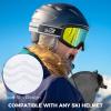 imagefindway OTG Ski Goggles snowSnowboard Goggles for Men Women Youth Upgraded Fit for All Helmet  Anti fog ampamp glare ampamp UVA2blackframe Revogoldenlens Vlt20