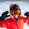 imagefindway OTG Ski Goggles snowSnowboard Goggles for Men Women Youth Upgraded Fit for All Helmet  Anti fog ampamp glare ampamp UVA2blackframe Revoredlens Vlt16