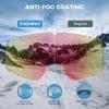 imagefindway OTG Ski Goggles snowSnowboard Goggles for Men Women Youth Upgraded Fit for All Helmet  Anti fog ampamp glare ampamp UVA2blackframe Revoredlens Vlt16