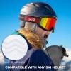 imagefindway OTG Ski Goggles snowSnowboard Goggles for Men Women Youth Upgraded Fit for All Helmet  Anti fog ampamp glare ampamp UVA2blackframe Revoredlens Vlt16